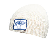 Load image into Gallery viewer, Waffle Knit Beanie with Cutthroat Patch in Birch or Navy
