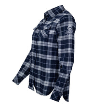 Load image into Gallery viewer, Burnside Ladies Flannel Shirt with Embroidered SVCS Logo
