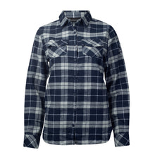 Load image into Gallery viewer, Burnside Ladies Flannel Shirt with Embroidered SVCS Logo
