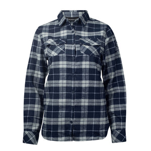 Burnside Ladies Flannel Shirt with Embroidered SVCS Logo