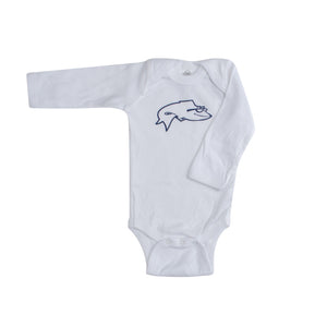 Rabbit Skins Long Sleeve Onesie in Gray or White