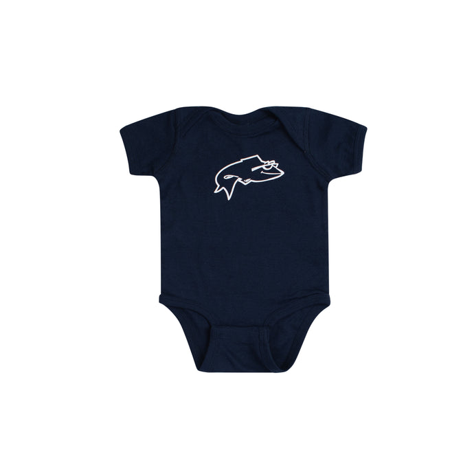 Rabbit Skins Short Sleeve Onesie Solid Navy